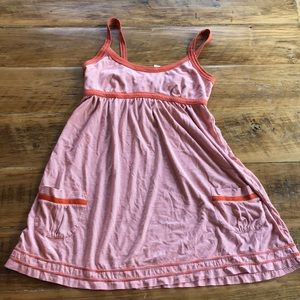Orange striped cotton nightgown